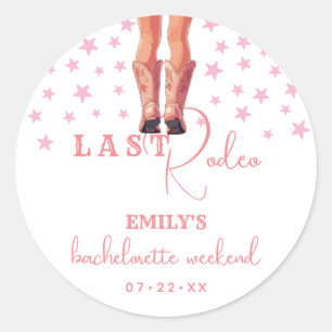 Laatste Rodeo Cowgirl Bachelorette-weekend Ronde Sticker