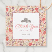 Laatste Rodeo Cowgirl Boot Floral Bachelorette Bedankjes Labels (Achterkant)