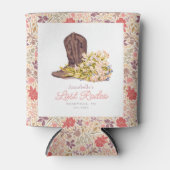 Laatste Rodeo Cowgirl Boot Floral Bachelorette Blikjeskoeler (Voorkant)