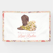Laatste Rodeo Cowgirl Boot Floral Bachelorette Spandoek (Horizontaal)