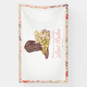 Laatste Rodeo Cowgirl Boot Floral Bachelorette Spandoek (Verticaal)