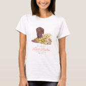 Laatste Rodeo Cowgirl Boot Floral Bachelorette T-shirt (Voorkant)