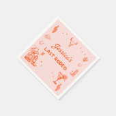 Laatste Rodeo Cowgirl Cocktail Bachelorette Party Servet (Hoek)