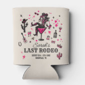 Laatste Rodeo Cowgirl Fun Nash Bash Bachelorette Blikjeskoeler (Achterkant)