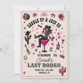 Laatste Rodeo Cowgirl Fun Nash Bash Bachelorette Kaart (Voorkant)