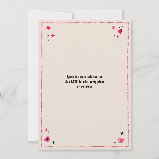 Laatste Rodeo Cowgirl Fun Nash Bash Bachelorette Kaart (Achterkant)