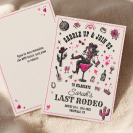Laatste Rodeo Cowgirl Fun Nash Bash Bachelorette Kaart