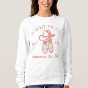 Laatste Rodeo Cowgirl Roze Bachelorette Feest Trui