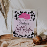 Laatste Rodeo Cowgirl Vrijgezellenfeest Bacheloret Poster<br><div class="desc">Dit poster is geweldig voor decoratie en tafelweergave voor uw laatste rodeo cowgirl thema vrijgezellenfeest of vrijgezellenfeest!</div>