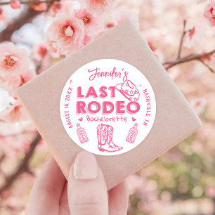 Laatste Rodeo Cowgirl Vrijgezellenfeest Ronde Sticker