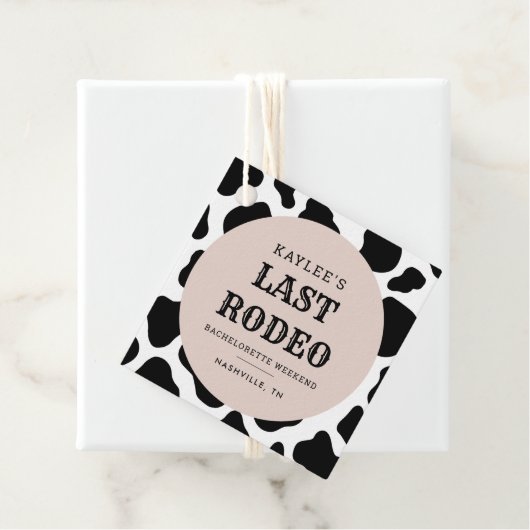 Laatste Rodeo Cowgirl Vrijgezellenfeest Weekend Fe Bedankjes Labels (In situ)