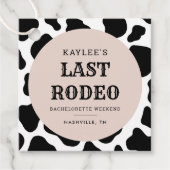Laatste Rodeo Cowgirl Vrijgezellenfeest Weekend Fe Bedankjes Labels (Voorkant)