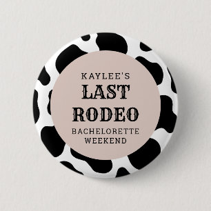 Laatste Rodeo Cowgirl Vrijgezellenfeest Weekend Fe Ronde Button 5,7 Cm