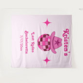 Laatste Rodeo Disco Cowgirl Bachelorette Achtergro Wandkleed (Voorkant (horizontaal))