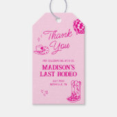 Laatste Rodeo Disco Cowgirl Bachelorette Cadeaulabel (Voorkant)