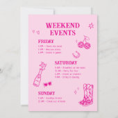 Laatste Rodeo Disco Cowgirl Bachelorette Kaart (Achterkant)