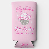 Laatste Rodeo Disco Cowgirl Bachelorette Seltzer Blikjeskoeler (Voorkant)