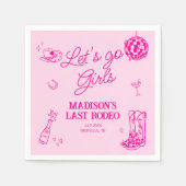 Laatste Rodeo Disco Cowgirl Bachelorette Servet (Voorkant)