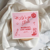 Laatste Rodeo Disco Cowgirl Bachelorette Servet