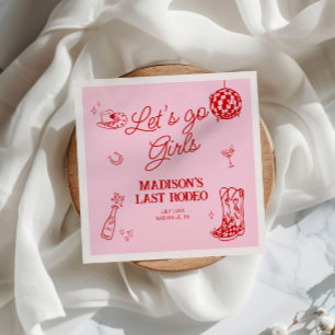 Laatste Rodeo Disco Cowgirl Bachelorette Servet