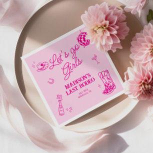 Laatste Rodeo Disco Cowgirl Bachelorette Servet