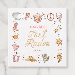 Laatste Rodeo Disco Cowgirl Bachelorette Weekend Bedankjes Labels