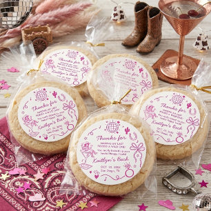 Laatste Rodeo Disco Cowgirl Verlovingsfeest Favori Ronde Sticker