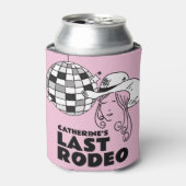 Laatste Rodeo Disco Cowgirl vrijgezellenfeest Blikjeskoeler (Blikje Voorkant)
