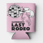 Laatste Rodeo Disco Cowgirl vrijgezellenfeest Blikjeskoeler (Voorkant)