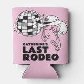 Laatste Rodeo Disco Cowgirl vrijgezellenfeest Blikjeskoeler (Achterkant)