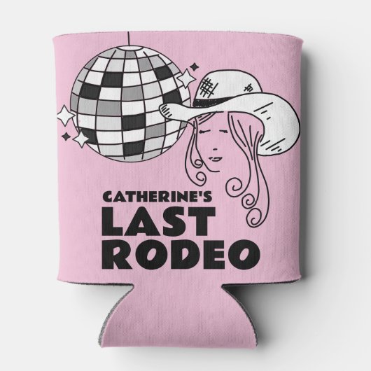 Laatste Rodeo Disco Cowgirl vrijgezellenfeest Blikjeskoeler (Achterkant)