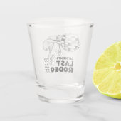 Laatste Rodeo Disco Cowgirl vrijgezellenfeest Shot Glas (Achterkant)