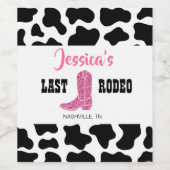 Laatste Rodeo Gepersonaliseerd  Wijn Etiket (Enkel label)