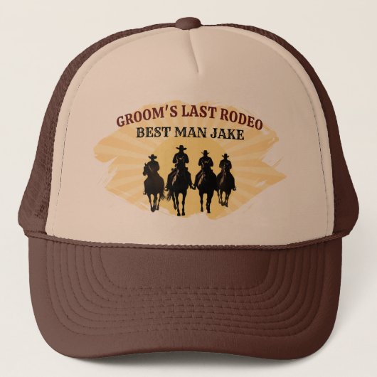 Laatste Rodeo Getuige Aangepaste Naam Cowboy Zonso Trucker Pet (Voorkant)
