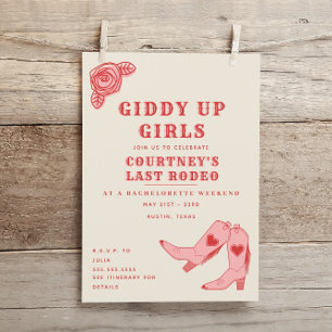 Laatste Rodeo Giddy Up Bachelorette-weekend Itiner Kaart