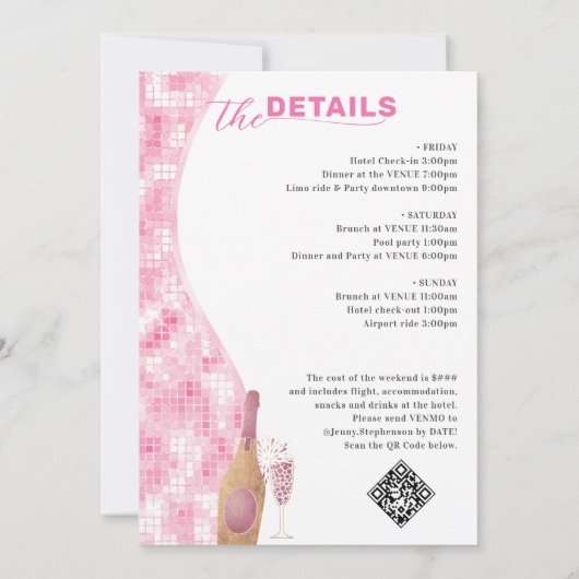 Laatste Rodeo Hell Yeah Cowgirl Bachelorette reisr Kaart (Achterkant)