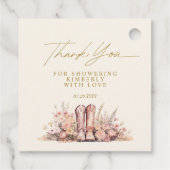 Laatste Rodeo Laarzen Bloemenkowgirl Bruidsmeisjes Bedankjes Labels (Achterkant)