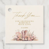 Laatste Rodeo Laarzen Bloemenkowgirl Bruidsmeisjes Bedankjes Labels (Voorkant)