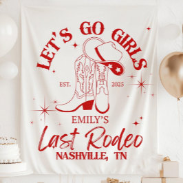 Laatste Rodeo Meidenavakantiedecoratie, Laten we g Wandkleed