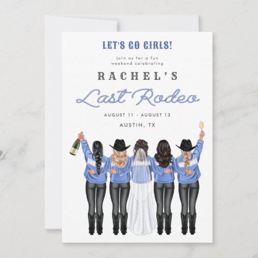 Laatste Rodeo meisjes in Denim Kaart (Voorkant)