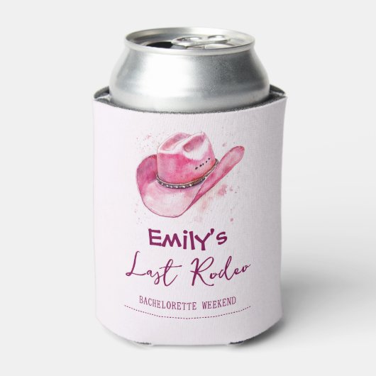 Laatste Rodeo Meisjesweekend | Roze Blikken Koeler (Blikje Voorkant)