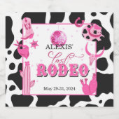 Laatste Rodeo Mousserende Wijn Fles Etiket - Op Ma (Enkel label)