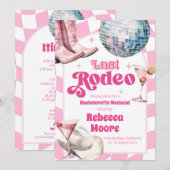 Laatste Rodeo Nashville Bachelorette Party Route Kaart (Voorkant / Achterkant)
