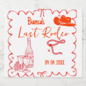 Laatste Rodeo Nashville Bachelorette Weekend Feest Likeurfles Etiket (Enkel label)