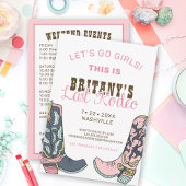 Laatste Rodeo Nashville Bachelorette Weekend Party Kaart