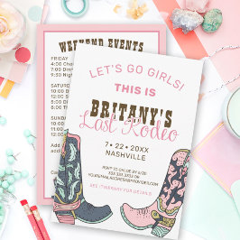 Laatste Rodeo Nashville Bachelorette Weekend Party Kaart