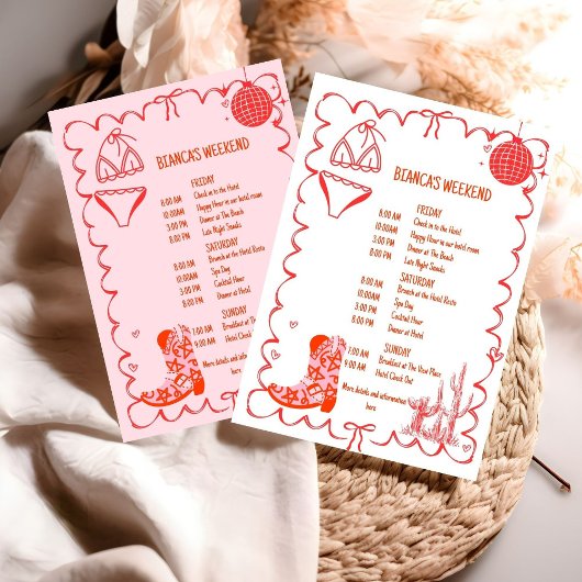 Laatste rodeo Nashville Bachelorette Weekend Party Kaart