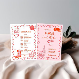 Laatste rodeo Nashville Bachelorette Weekend Party Kaart