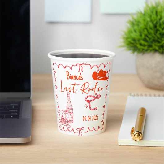 Laatste Rodeo Nashville Bachelorette Weekend Party Papieren Bekers (Insitu)