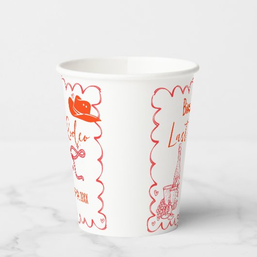 Laatste Rodeo Nashville Bachelorette Weekend Party Papieren Bekers (Links)